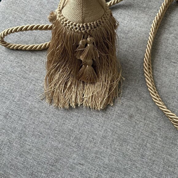 Set of 2 Curtain TiebackTASSEL Rope Cord Gold Thick - Picture 8 of 8